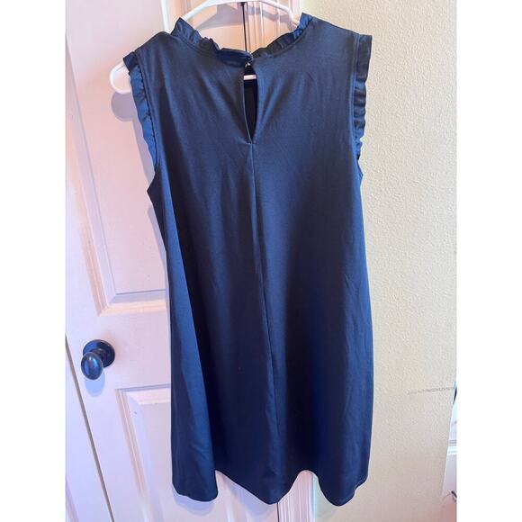 Apt. 9 Black Sleeveless Swing Dress Rubble Neck Sleeves Pockets Crewneck Sz M - Picture 10 of 10